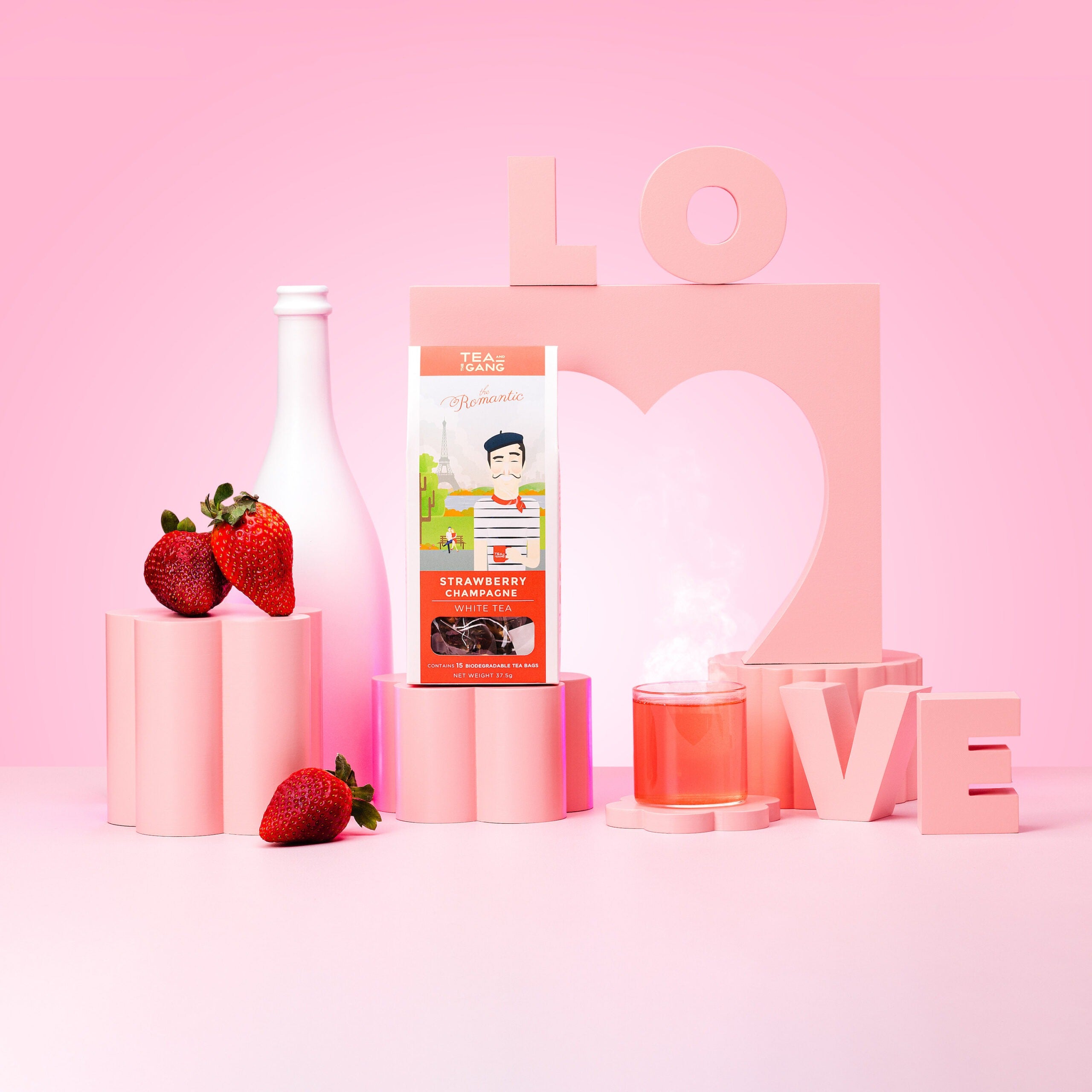 The Romantic – Strawberry Champagne White Tea image 2
