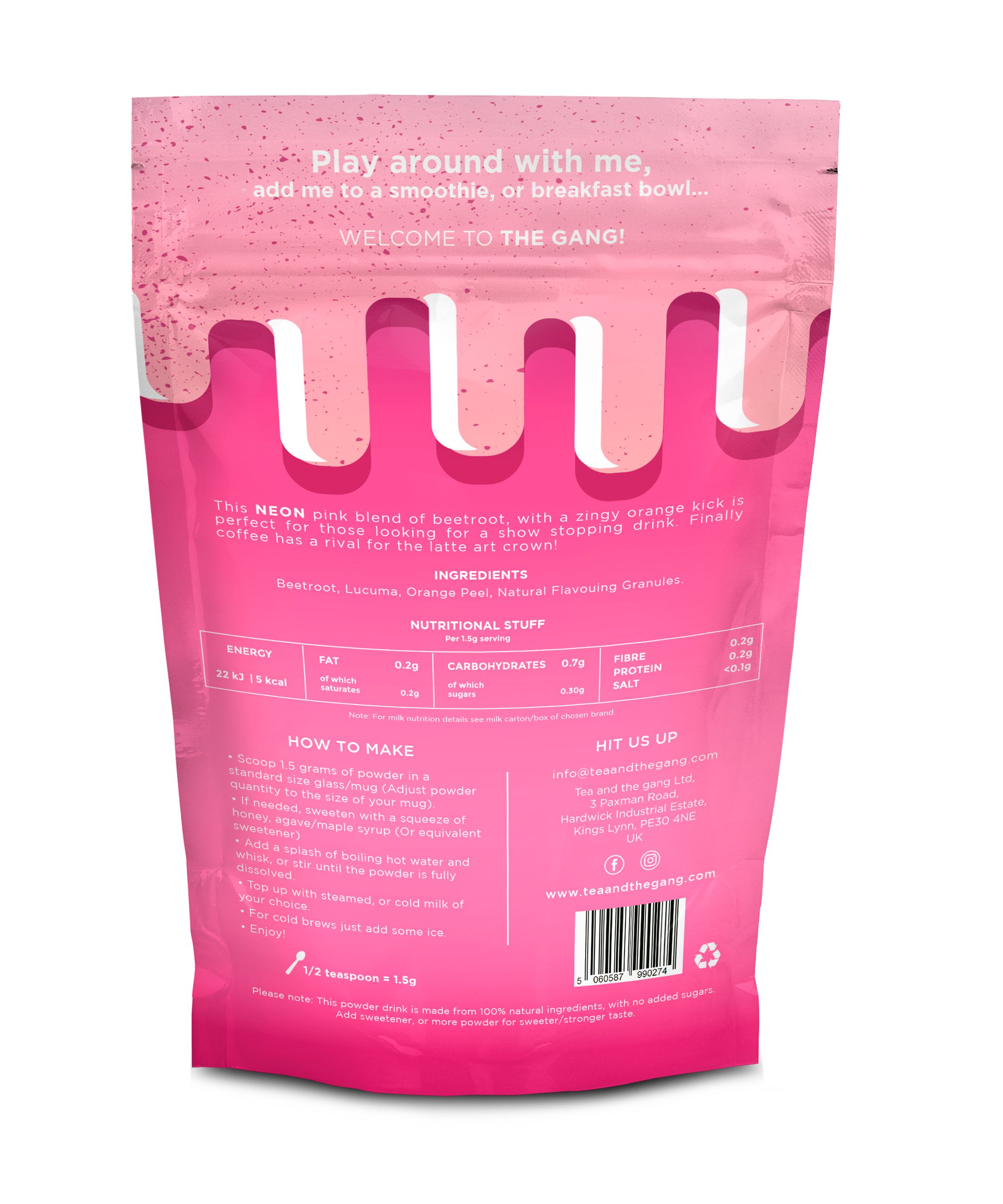 The Pink Flamingo - Beetroot and Orange latte powder