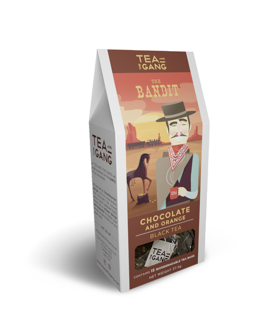 The Bandit– Chocolate and Orange Black Teabags
