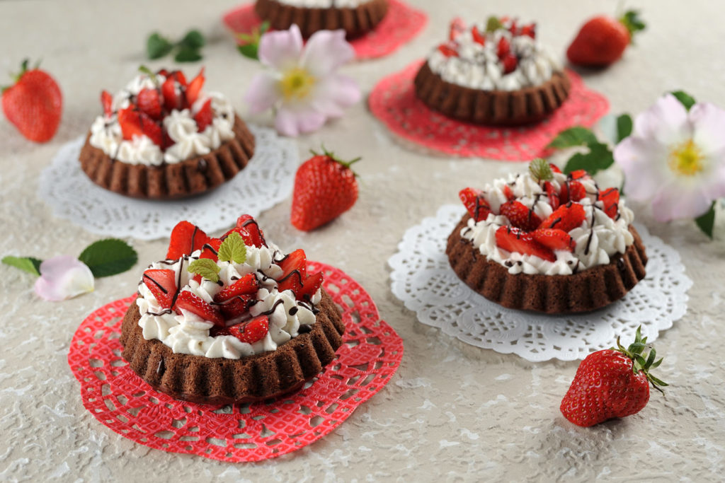 Strawberry Double Chocolate Tartlets